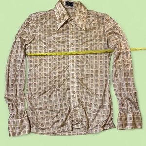 70s Men's Geometric Button Down